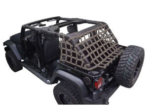 Netting 3pc Kit Cargo Sides - for Jeep JKU 4 door - Grey