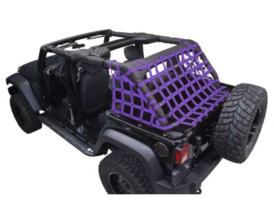 Netting 3pc Kit Cargo Sides - for Jeep JKU 4 door - Purple