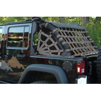 Netting 3pc Kit Spiderweb Sides - for Jeep JKU 4 Door - Grey