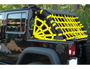 Netting 3pc Kit Spiderweb Sides - for Jeep JKU 4 Door - Yellow