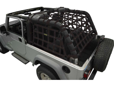 Netting 3pc Kit Rear Cargo Sides - for Jeep LJ Unlimited 