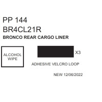 Replacement Parts Pack for Rear Cargo Liner (short length) - Bronco 4 door 2021 - Up