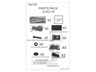 Replacement Parts Pack for Rear Cargo Liner for JL unlimited 
