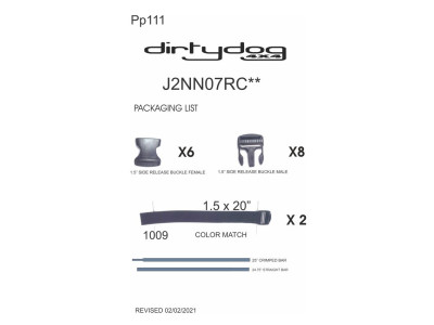 Replacement Parts Pack for JK2 3 piece kit with cargo sides