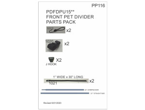 Replacement Parts Pack for Pet divider for Ford F150 crew cab 2015 - up