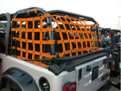 Netting 3 piece Rear - for Jeep TJ - Orange