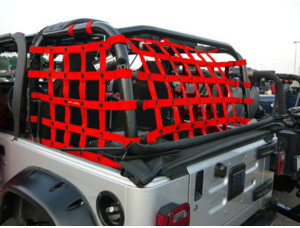 Netting 3 piece Rear - for Jeep TJ - Red